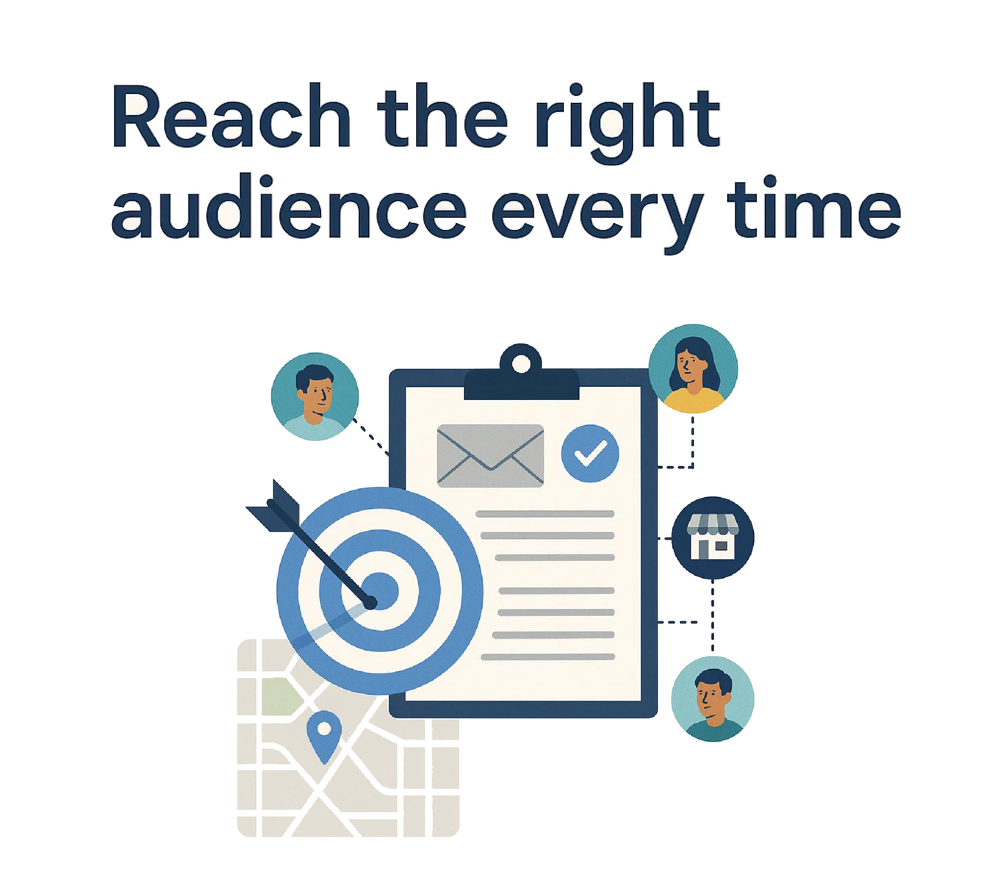 Direct Mail Marketing data targeting illustration